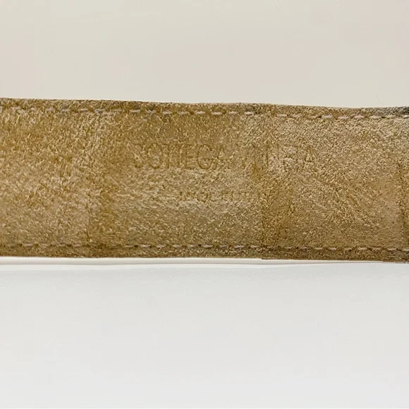 RARE Vintage Bottega Veneta Gold BV Logo Monogram Cream  display picture 1